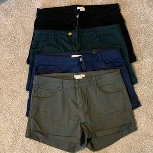 **H&M set of 4 colored shorts! Great condition!**